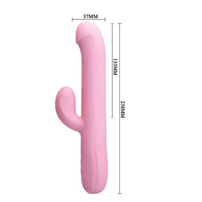 Party Up DEAN Wavy Rotation Vibe - Pink Rotating Rabbit Vibrator