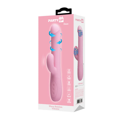 Party Up DEAN Wavy Rotation Vibe - Pink Rotating Rabbit Vibrator
