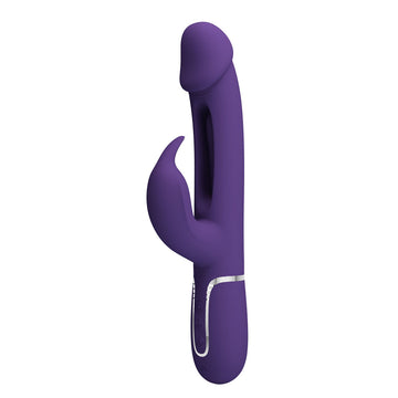 Party Up DAVID Swinging Vibe - Purple - Purple 23.2 cm USB Rechargeable Rabbit Vibrator with Flicking Arm