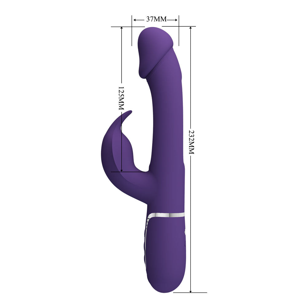 Party Up DAVID Swinging Vibe - Purple 23.2 cm Rabbit Vibrator