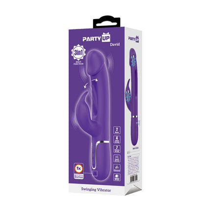 Party Up DAVID Swinging Vibe - Purple 23.2 cm Rabbit Vibrator
