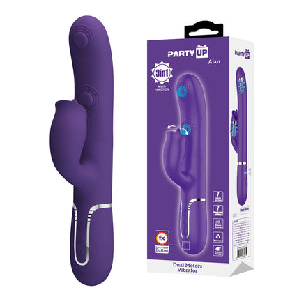 Party Up ALAN Dual Motor Vibrator - Purple 22.8 cm Vibrator