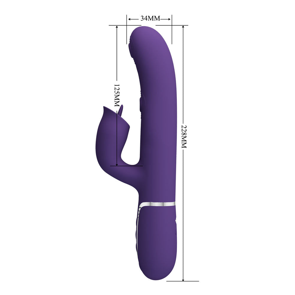 Party Up ALAN Dual Motor Vibrator - Purple 22.8 cm Vibrator