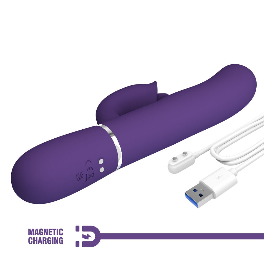 Party Up ALAN Dual Motor Vibrator - Purple 22.8 cm Vibrator