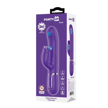 Party Up ALAN Dual Motor Vibrator - Purple 22.8 cm Vibrator
