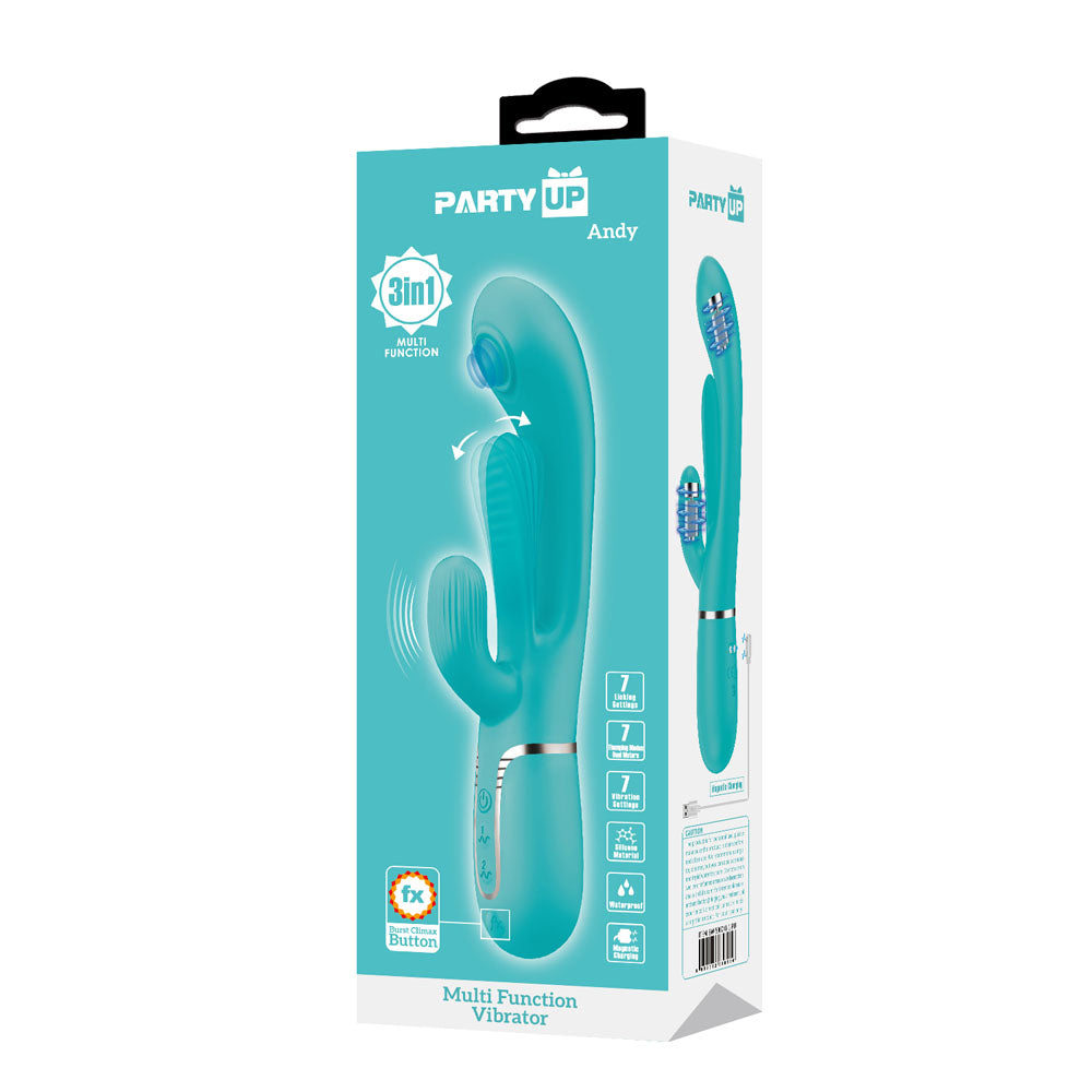 Party Up ANDY Function Vibrator 22.2 cm Rabbit Vibrator