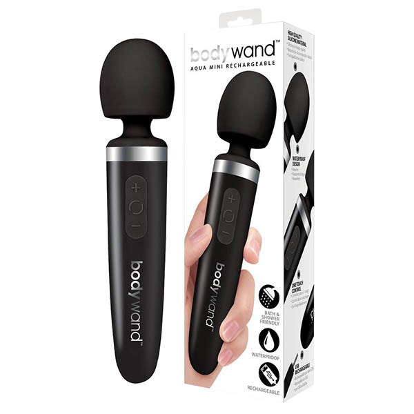 Bodywand Aqua Mini Rechargeable - Black USB Rechargeable Massager Wand - Image 1
