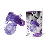 Bodywand Rechargeable Dolphin Ring with Clit Ticklers - Purple USB Rechargeable Vibrating Cock Ring - Image 1