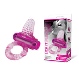 Bodywand Rechargeable Lick It Pleasure Ring - Pink USB Rechargeable Vibrating Cock Ring - Image 1