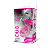 Bodywand Rechargeable Duo Ring with Clit Tickler - Pink USB Rechargeable Vibrating Cock Ring - Image 4
