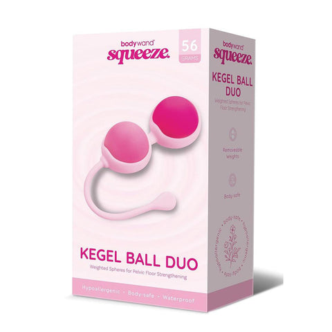 Bodywand Squeeze Kegel Ball Duo - Pink Weighted Kegel Balls - Image 1