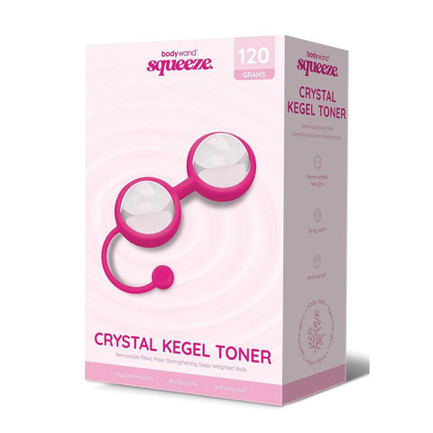 Bodywand Squeeze Crystal Kegel Toner - Glass Weighted Kegel Balls Set - Image 1