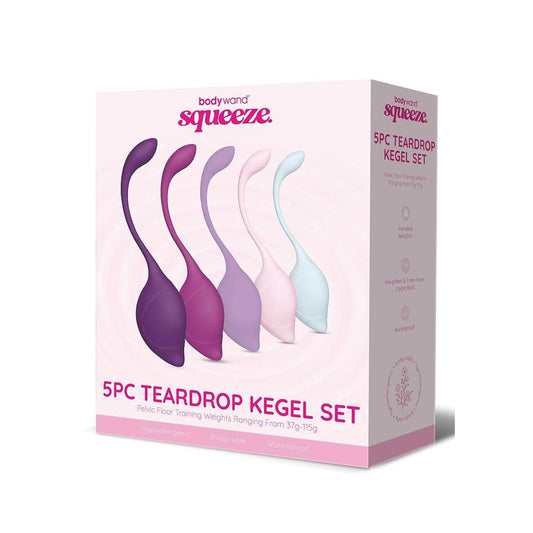 Bodywand Squeeze 5pc Teardrop Kegel Set - Weighted Kegel Set - 5 Piece