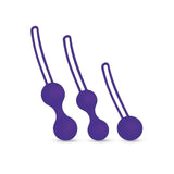 Bodywand Squeeze 3pc Kegel Training Set - Purple Weighted Kegel Ball Set - 3 Piece Kit - Image 2