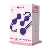 Bodywand Squeeze 3pc Kegel Training Set - Purple Weighted Kegel Ball Set - 3 Piece Kit - Image 1