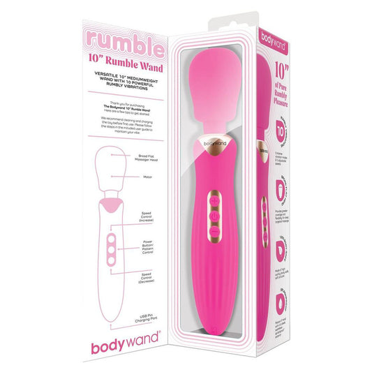 Bodywand RUMBLE WAND 10 Inch - Hot Pink 24 cm Massage Wand