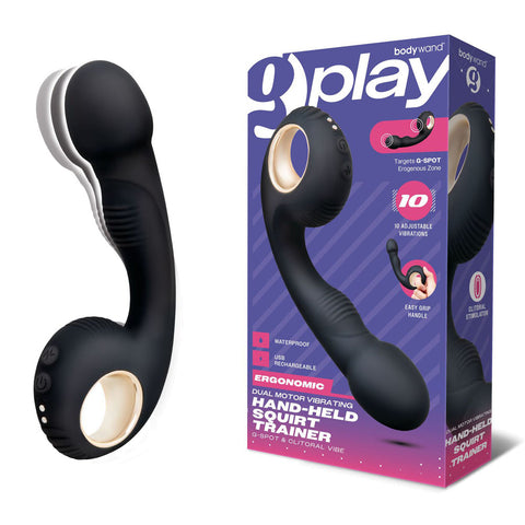 Bodywand G-Play Vibrating Squirt Trainer - Black 17 cm USB Rechargeable Vibrator - Image 1