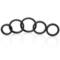 Boneyard Silicone Ring 5 Pcs Kit - Black Cock Rings - Set of 5 Sizes