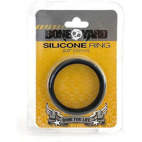 Boneyard Silicone Ring 50mm - Black 50 mm Cock Ring - Image 1