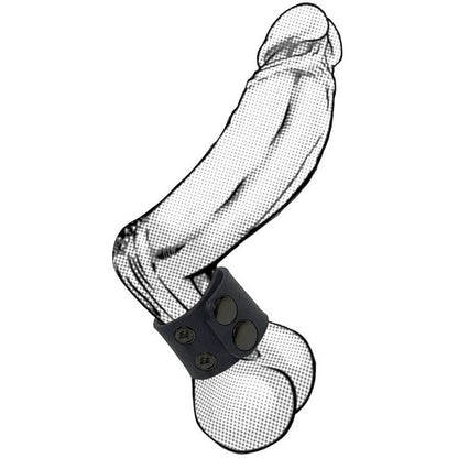 Boneyard Silicone Ball Strap Black 3-Snap Adjustable Ball Stretcher