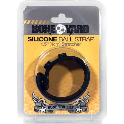 Boneyard Silicone Ball Strap Black 3-Snap Adjustable Ball Stretcher