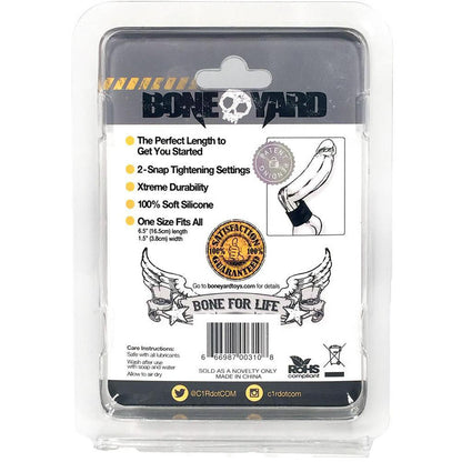 Boneyard Silicone Ball Strap Black 3-Snap Adjustable Ball Stretcher