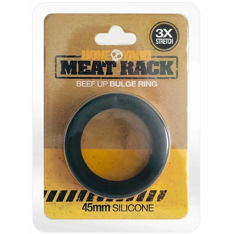 Boneyard Meat Rack Beef Up Bulge Ring Black - Black 45 mm Silicone Cock Ring - Image 1