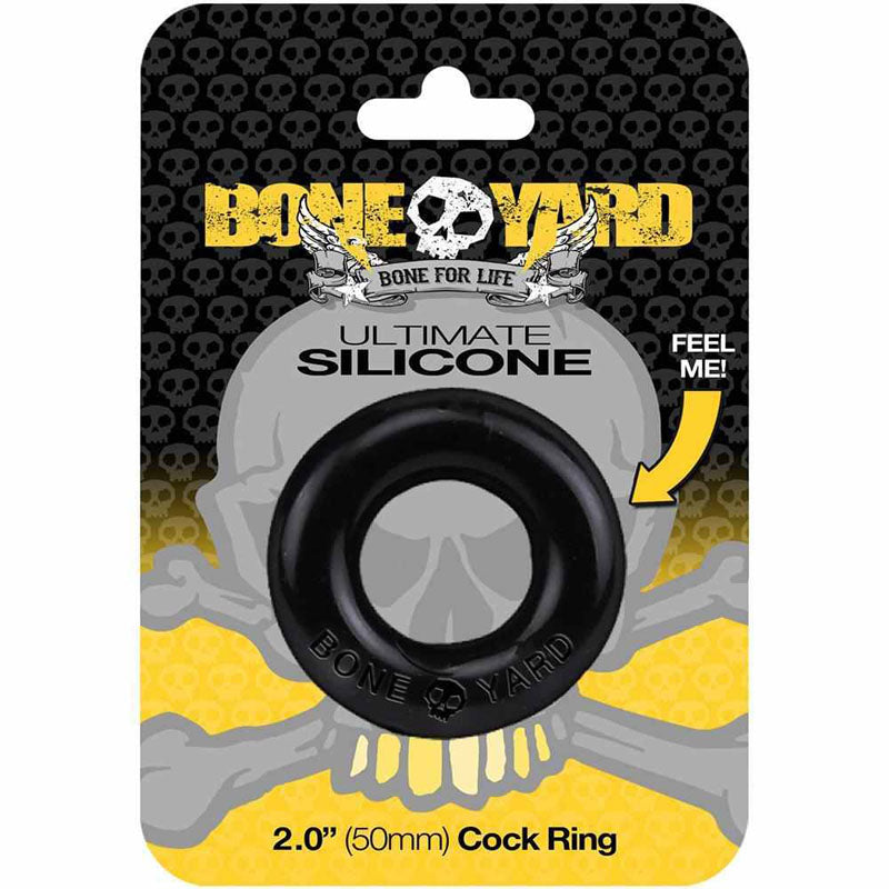 Boneyard Ultimate Silicone Ring Black 50mm Cock Ring