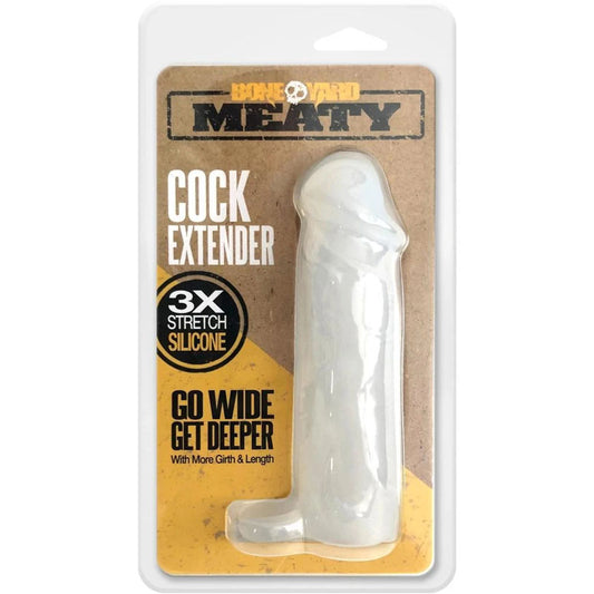 Boneyard Meaty Cock Extender - Clear Penis Extender Sleeve