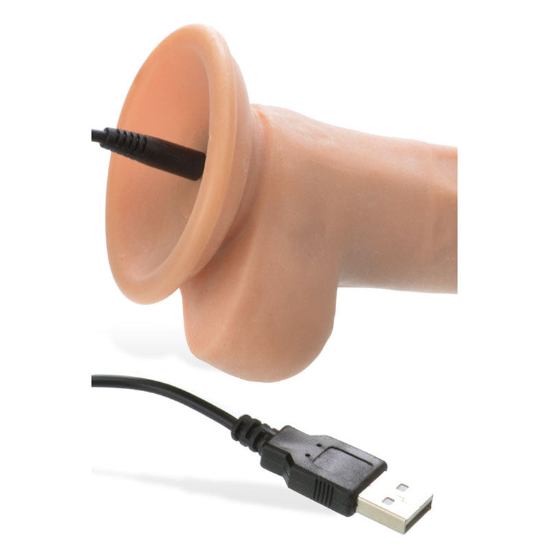 Adam & Eve Adam's True Feel Rechargeable Dildo - Flesh 17.8 cm (7'')
