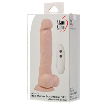 Adam & Eve Adam's True Feel Rechargeable Dildo - Flesh 17.8 cm (7'') USB Rechargeable Vibrating Dong
