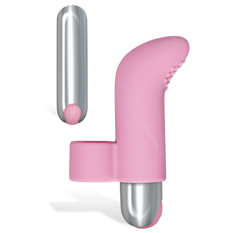 Adam & Eve Silicone Rechargeable Finger Vibe - Pink Finger Stimulator