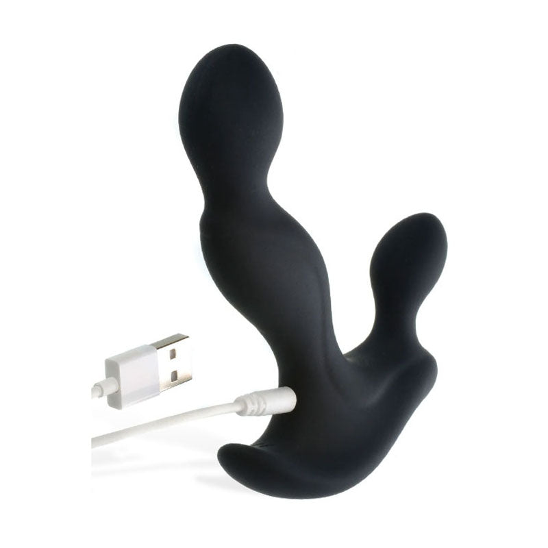 Adam & Eve Adam's Vibrating Triple Probe - Black Prostate Massager