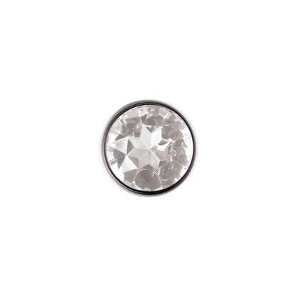 Adam & Eve Clear Gem Anal Plug - Large - Metallic Large Butt Plug