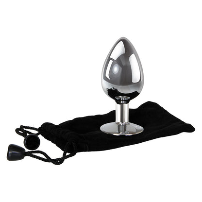 Adam & Eve Clear Gem Anal Plug - Large - Metallic Large Butt Plug