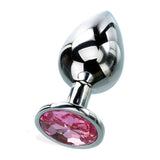 Adam & Eve Pink Gem Anal Plug - Medium - Silver Medium 8.2 cm Metal Butt Plug with Pink Gem - Image 33