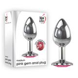Adam & Eve Pink Gem Anal Plug - Medium - Silver Medium 8.2 cm Metal Butt Plug with Pink Gem - Image 57