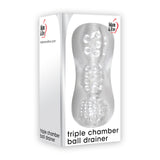 Adam & Eve Triple Chamber Ball Drainer - Clear Masturbator Sleeve - Image 22