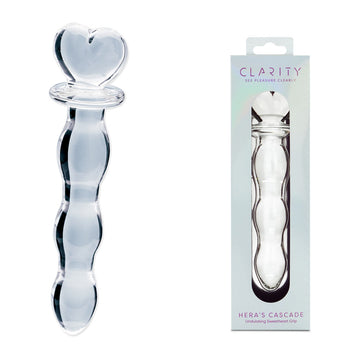Clarity - Hera's Cascade - Clear 15 cm Glass Dildo