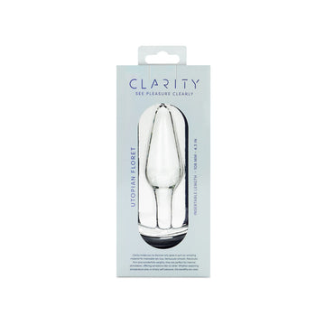 Clarity - Utopian Floret - Clear 11 cm Glass Butt Plug