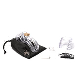 The Curve Chastity Cock Cage Kit - Clear - Clear 3.75 Inch Cock Cage Kit - Image 6