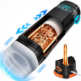 CyberSkin The Titan - Black USB Rechargeable Thrusting & Vibrating Auto Masturbator with Heater - Image 1