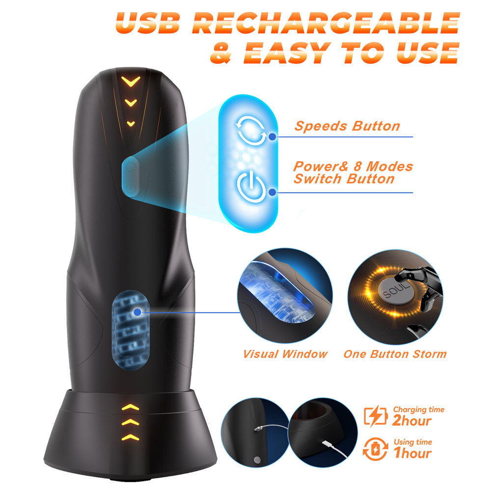 CyberSkin The Galaxy Voy - Thrusting & Rotating Auto Masturbator
