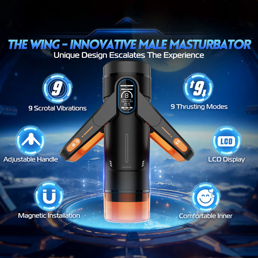 CyberSkin The Wing - Black Thrusting & Massaging Auto Masturbator