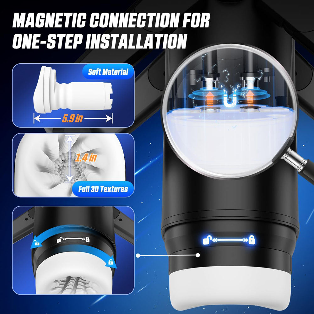 CyberSkin The Wing - Black Thrusting & Massaging Auto Masturbator