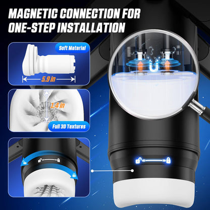 CyberSkin The Wing - Black Thrusting & Massaging Auto Masturbator