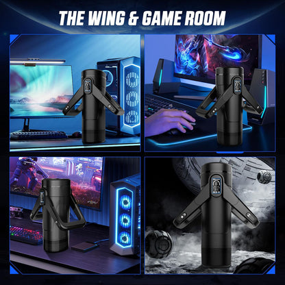 CyberSkin The Wing - Black Thrusting & Massaging Auto Masturbator