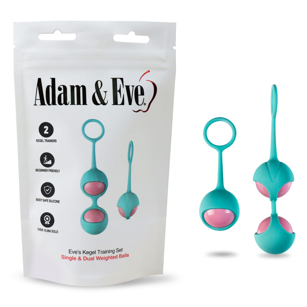Adam & Eve Eve's Kegel Training Set - Teal/Pink Kegel Trainers