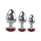 Adam & Eve Three Hearts Gem Anal Plug Set - Metallic Butt Plugs with Gem Bases - Set of 3 Sizes - Image 53