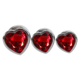 Adam & Eve Three Hearts Gem Anal Plug Set - Metallic Butt Plugs with Gem Bases - Set of 3 Sizes - Image 26